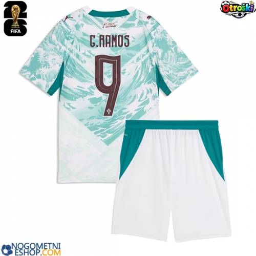 Otroški Nogometni dresi Portugalska Goncalo Ramos #9 Gostujoči SP 2026 Kratek Rokav (+ Kratke hlače)